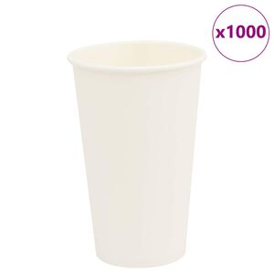 vidaXL Tasses &agrave; caf&eacute; en papier 1000 pcs 16oz 400ml blanc
