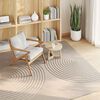 vidaXL Tapis de surface Carr&eacute; Beige 120 x 120 cm