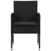vidaXL Ensemble à manger d'extérieur 7 pcs Résine tressée Noir