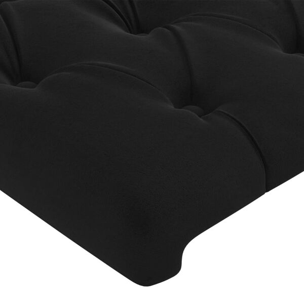 vidaXL Têtes de lit 2 pcs Noir 90x7x78/88 cm Velours
