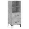 vidaXL Buffet haut Gris b&eacute;ton 34,5x34x180 cm Bois d'ing&eacute;nierie