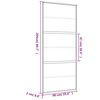vidaXL Porte coulissante doré 90x205 cm verre ESG clair et aluminium