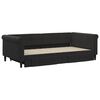 vidaXL Lit de jour avec gigogne et tiroirs sans matelas noir 100x200cm