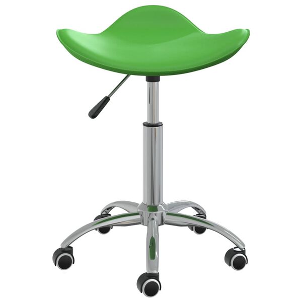 vidaXL Chaise pivotante de salle &agrave; manger Vert Similicuir