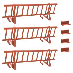 vidaXL Protection de neige pour toit Rouge 300 x 29,5 x 34,5 cm Acier