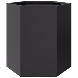 vidaXL Jardini&egrave;re noir hexagone 46x40x45 cm acier