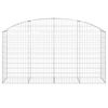 vidaXL Panier de gabions arqué 200x50x100/120 cm Fer galvanisé