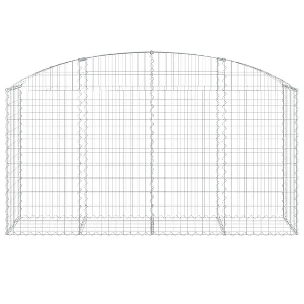 vidaXL Panier de gabions arqué 200x50x100/120 cm Fer galvanisé