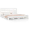 vidaXL Cadre de lit sans matelas blanc 150x200 cm bois de pin massif