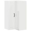 vidaXL Cabinet d'angle mural LUCCA Blanc brillant 57 x 57 x 100 cm