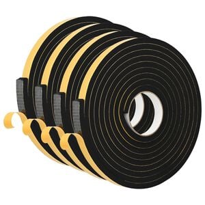 vidaXL Ruban adh&eacute;sif en mousse 4 pcs Noir 15mm x 5m Mousse CR