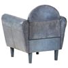 vidaXL Chaise cabriolet Gris 77x65x79 cm Cuir v&eacute;ritable