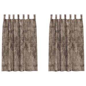 vidaXL Rideaux en velours 2 pcs Cappuccino 175 x 140 cm Velours