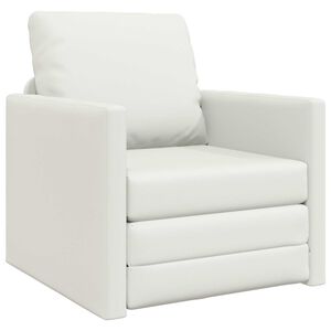 vidaXL Canap&eacute;-Lit 60cm Blanc Simili cuir
