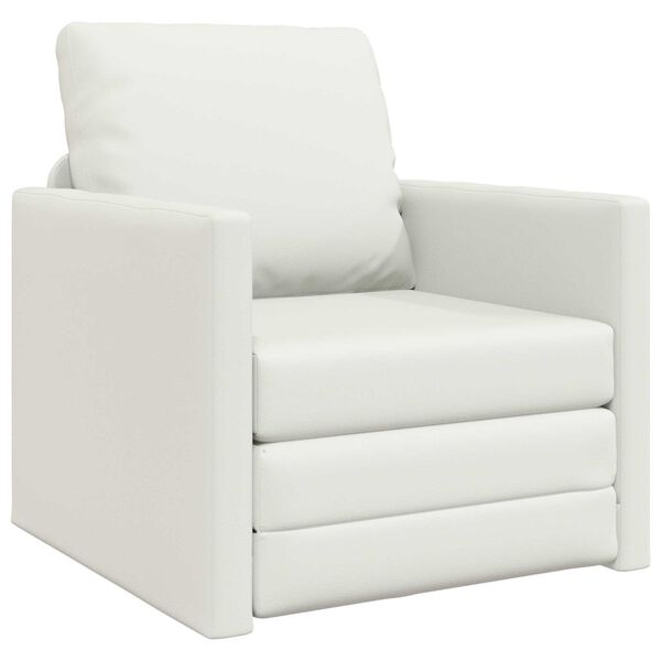 vidaXL Canap&eacute;-Lit 60cm Blanc Simili cuir