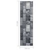vidaXL Tapis BCF Gris avec motif de blocs 100x400 cm