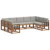 vidaXL Ensemble de canap&eacute;s d'ext&eacute;rieur 9 pcs Gris Naturel et Clair