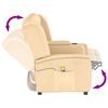 vidaXL Fauteuil de massage inclinable et porte-gobelet 4 places cr&egrave;me
