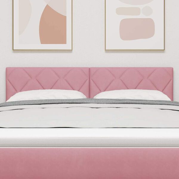 vidaXL T&ecirc;te de lit LED Rose 160 cm Cuir synth&eacute;tique