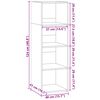 vidaXL Buffet haut ch&ecirc;ne marron 40x41x124 cm bois d'ing&eacute;nierie