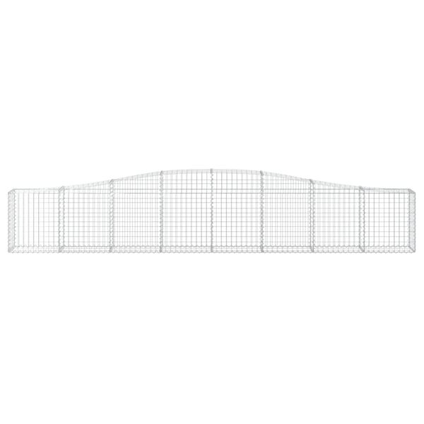 vidaXL Paniers &agrave; gabions arqu&eacute;s 8 pcs 400x30x60/80 cm Fer galvanis&eacute;