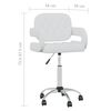 vidaXL Chaises pivotantes &agrave; manger lot de 4 blanc similicuir