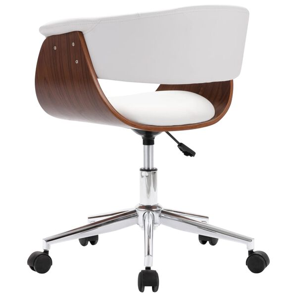 vidaXL Chaises pivotantes &agrave; manger lot de 4 Blanc Similicuir