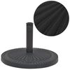 vidaXL Socle de parasol R&eacute;sine Rond Noir 14 kg