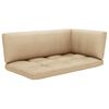 vidaXL Salon de jardin palette 4pcs avec coussins Bois de pin impr&eacute;gn&eacute;
