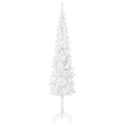 vidaXL Sapin de Noël étroit Blanc 210 cm