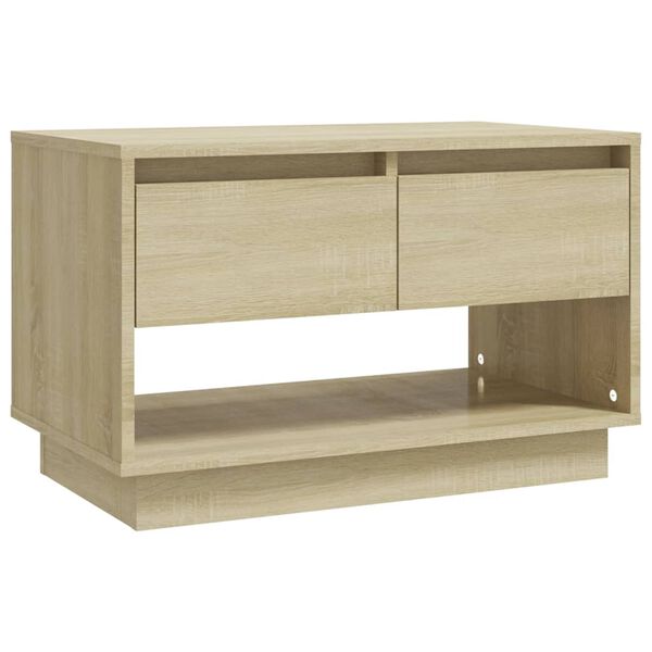 vidaXL Meuble TV ch&ecirc;ne sonoma 70x41x44 cm bois d'ing&eacute;nierie