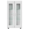 vidaXL Buffet avec &eacute;tag&egrave;re FLORIN Blanc brillant 55,5 x 29 x 103 cm