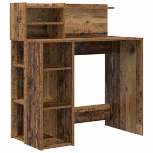 vidaXL Bureau Bois Ancien 90 x 48 x 101,5 cm Bois d'ing&eacute;nierie