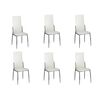 vidaXL Chaises &agrave; manger lot de 6 blanc similicuir