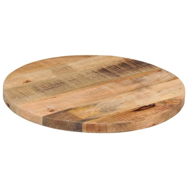 vidaXL Dessus de table &Oslash; 50x3,8 cm rond bois massif de manguier brut