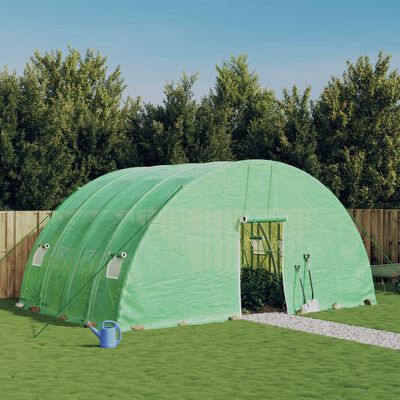 vidaXL Serre avec cadre en acier vert 24 m² 6x4x2,85 m