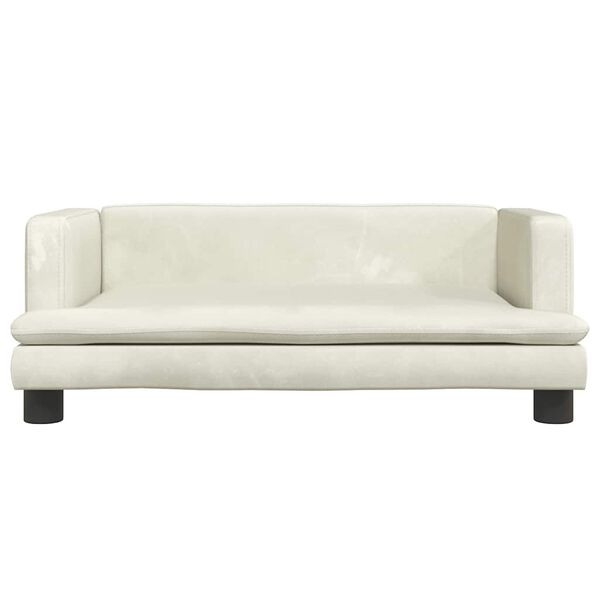 vidaXL Canap&eacute; pour enfants cr&egrave;me 80x45x30 cm velours
