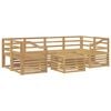 vidaXL Ensemble de canap&eacute;s d'ext&eacute;rieur 7 pc Blanc Bois d'Acacia Massif
