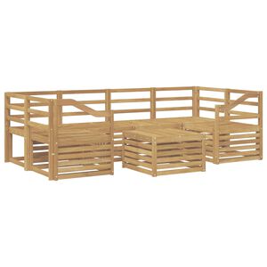 vidaXL Ensemble de canap&eacute;s d'ext&eacute;rieur 7 pc Blanc Bois d'Acacia Massif