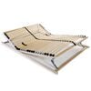 vidaXL Sommier &agrave; lattes sans matelas avec 28 lattes 7 zones 140x200 cm