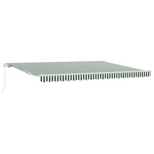 vidaXL Auvent r&eacute;tractable Vert et blanc 450 x 350 x 165 cm