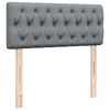 vidaXL Sommier &agrave; lattes de lit et matelas gris clair 120x190 cm tissu