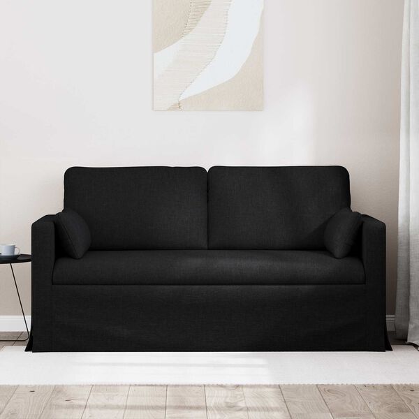 vidaXL Canap&eacute; 140cm Noir M&eacute;tал