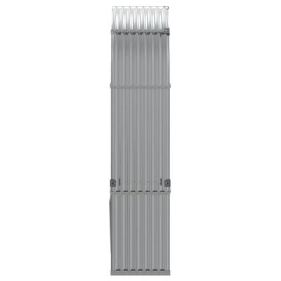 vidaXL Porte-bûches gris clair 120x45x210 cm acier galvanisé