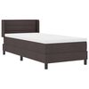vidaXL Lit &agrave; ressorts avec matelas Marron fonc&eacute; 200 x 90 cm Polyester