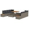 vidaXL Ensemble de canap&eacute; de jardin 11 pc 10-Nombre de places Gris