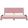 vidaXL Cadre de lit sans matelas rose 180x200 cm velours