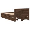 vidaXL Cadre de lit et t&ecirc;te de lit sans matelas ch&ecirc;ne marron 100x200cm