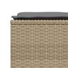 vidaXL Salon de jardin avec coussins 5 pcs beige r&eacute;sine tress&eacute;e