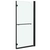 vidaXL Cabine de douche pliable 2 panneaux ESG 120x140 cm Noir